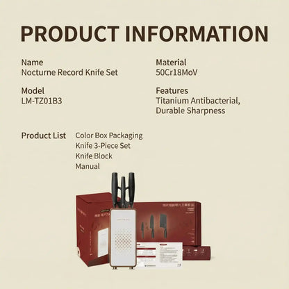 Alorivo 3 - Piece Titanium Coated Knife Set