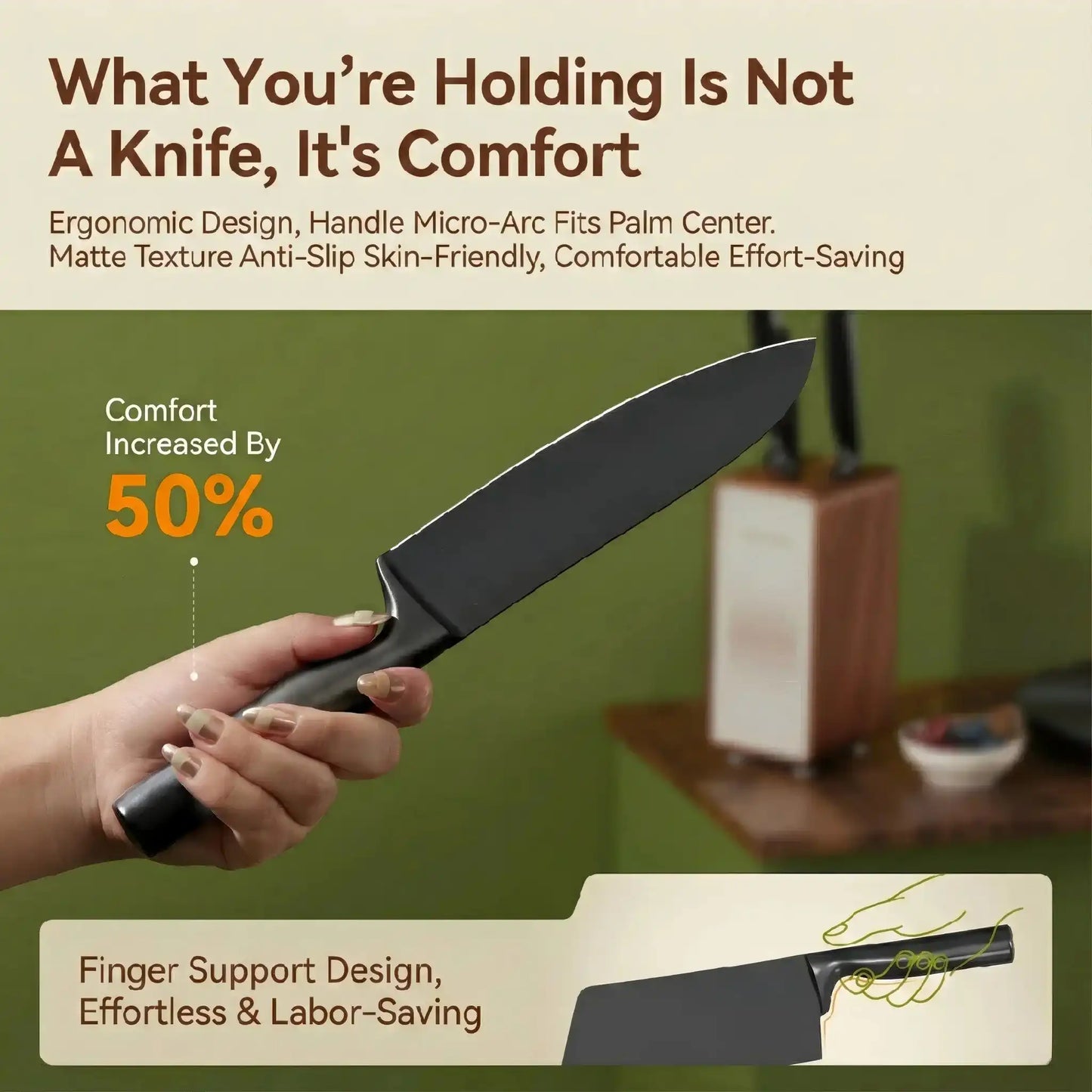 Alorivo 3 - Piece Titanium Coated Knife Set