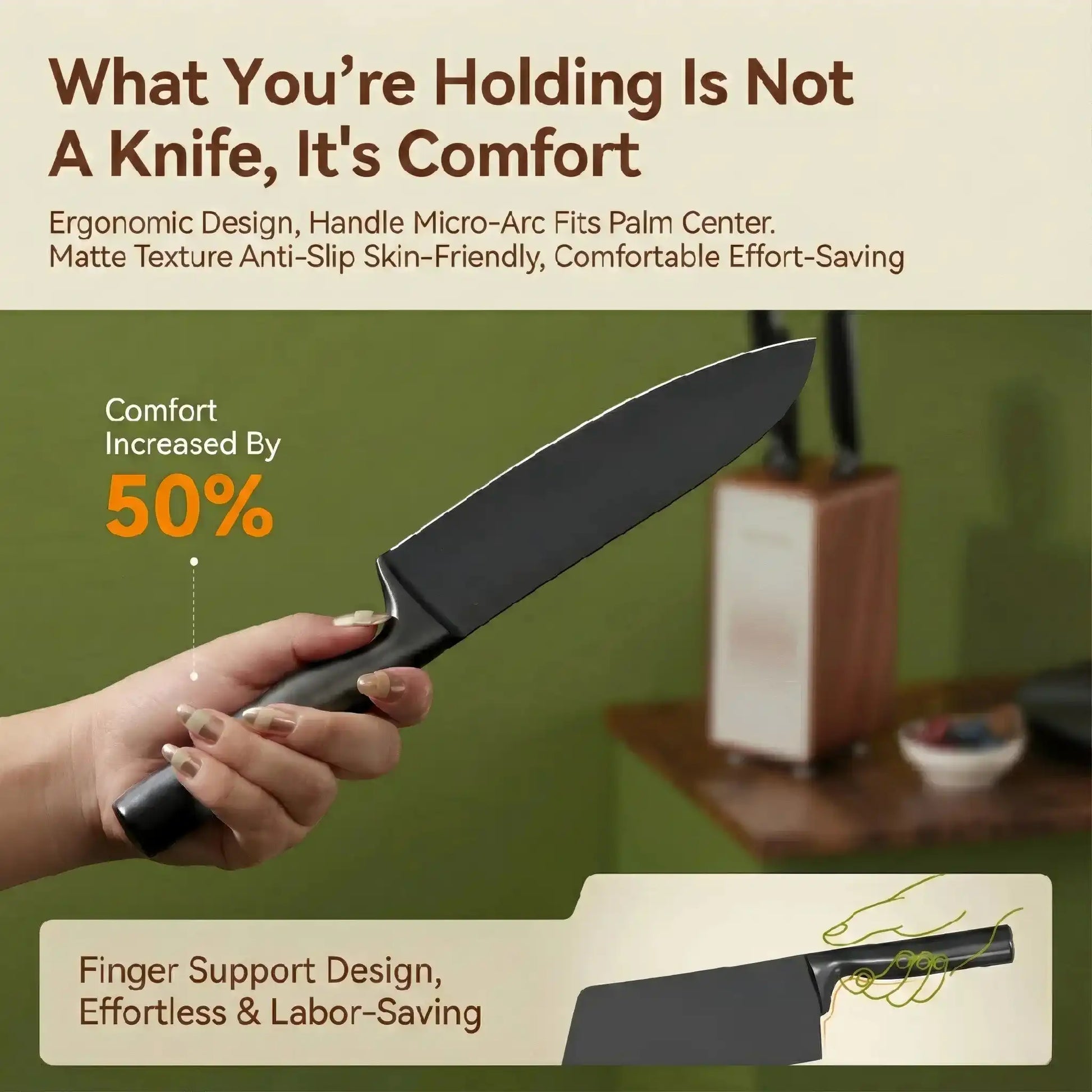 Alorivo 3 - Piece Titanium Coated Knife Set