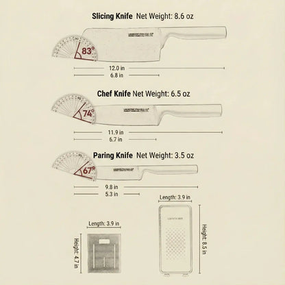 Alorivo 3 - Piece Titanium Coated Knife Set