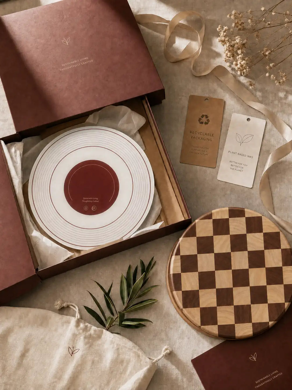 ALORIVO product with packaging and decorative elements on a neutral background